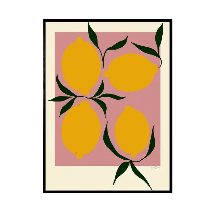 THE POSTER CLUB / Autorský plagát Pink Lemon by Anna Mörner 30x40 cm