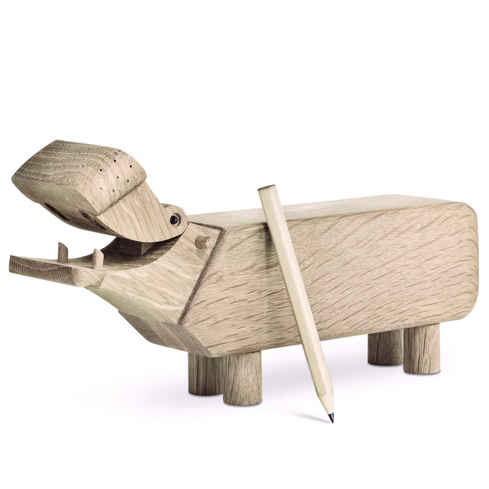 Kay Bojesen Denmark / Dřevěný hrošík Hippo Oak Wood