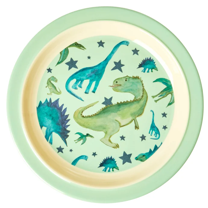 rice / Melamínový tanier Dinosaurs Print 22,5 cm