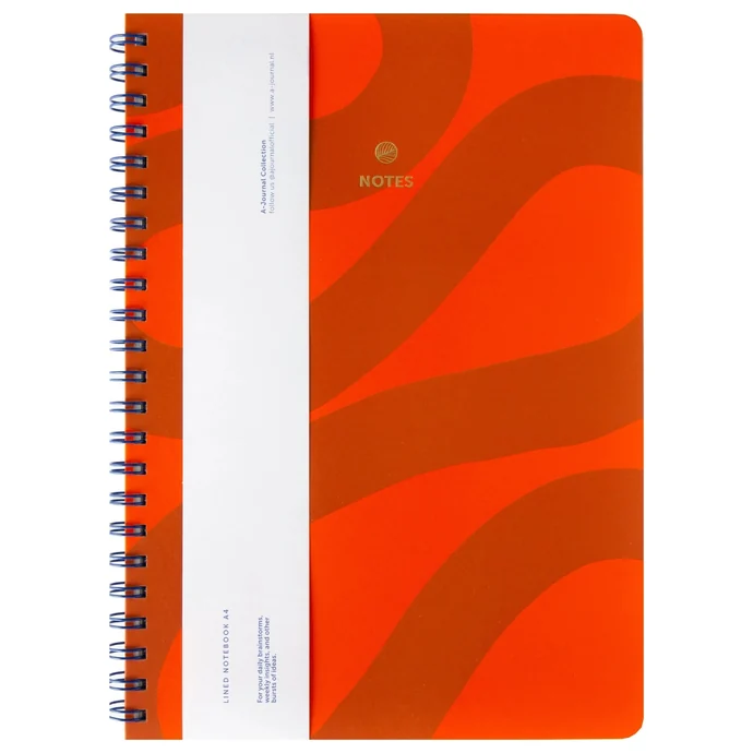 A-JOURNAL collection / Linajkovaný zápisník v krúžkovej väzbe Orange A4