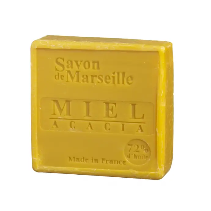 LE CHATELARD / Marseillské mýdlo 100 g čtverec - med a mimosa