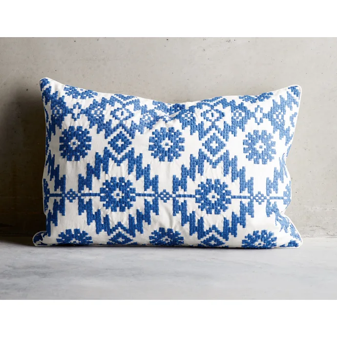 Tine K Home / Vyšívaná obliečka na vankúš Palma Azul 40x60 cm