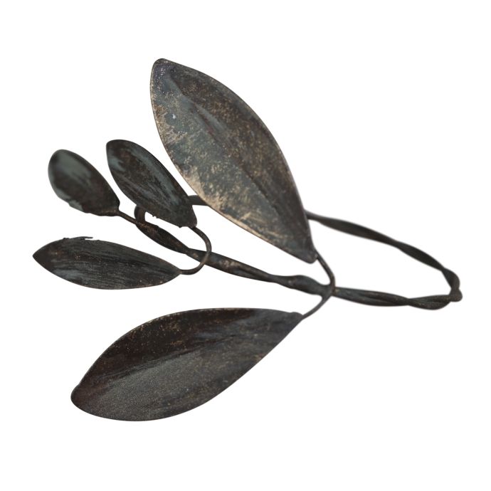 Chic Antique / Kovový kroužek na ubrousky Antique Brass Leaves