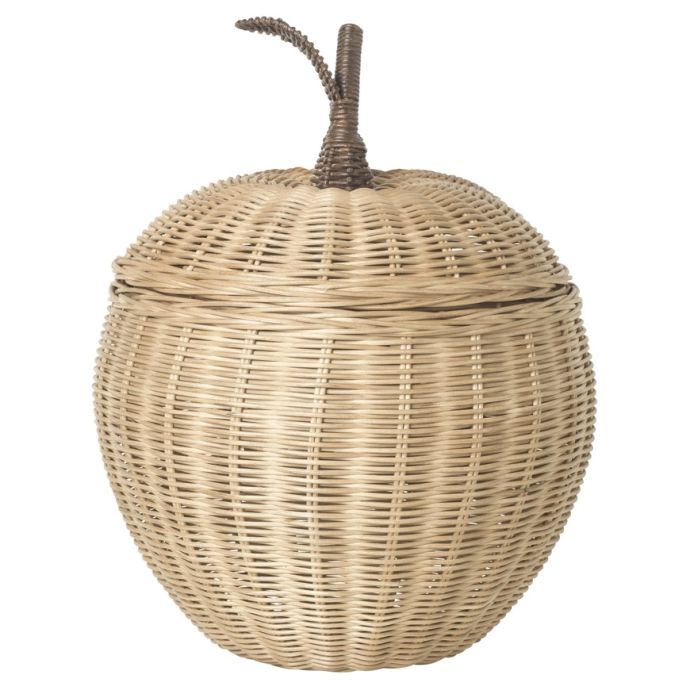 ferm LIVING / Prútený kôš s vekom Apple