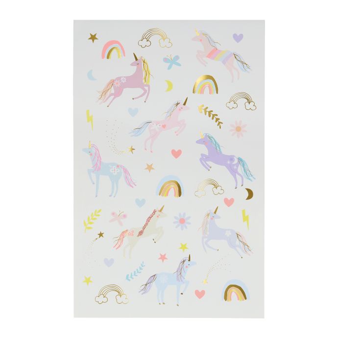 Meri Meri / Detské dočasné tetovanie Unicorn - 2 hárky