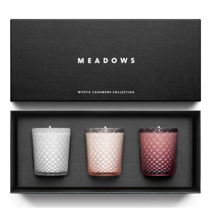 MEADOWS / Dárková kolekce svíček Meadows - Mystic Cashmere 3x80 g
