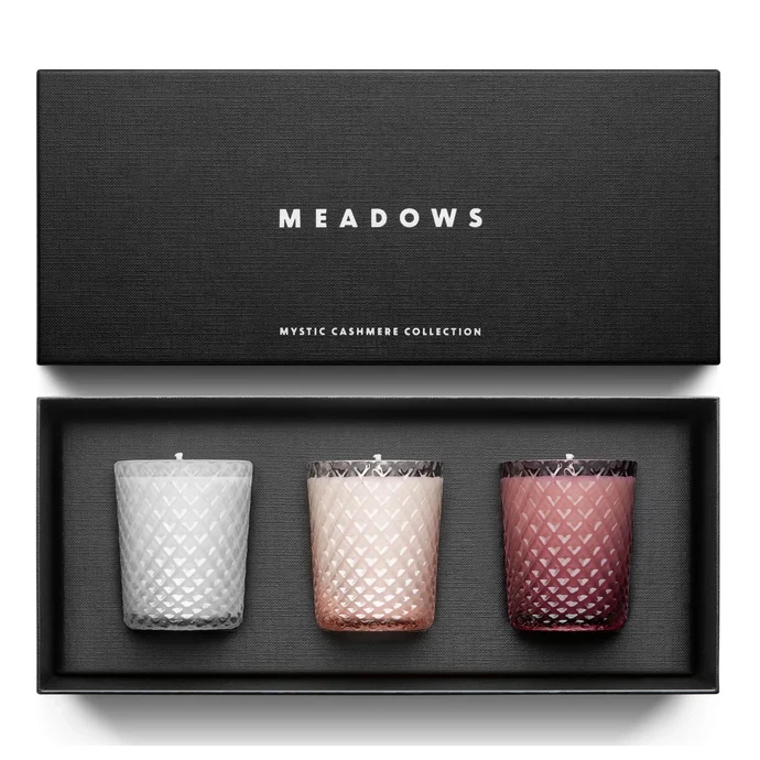 MEADOWS / Dárková kolekce svíček Meadows - Mystic Cashmere 3 x 80 g