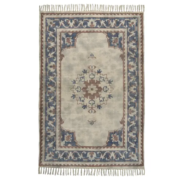 IB LAURSEN / Bavlněný koberec Blue printing 120x180