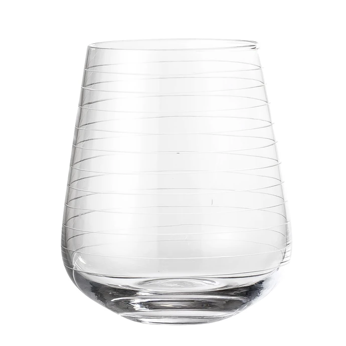 Bloomingville / Sklenený pohár Line Clear 450 ml