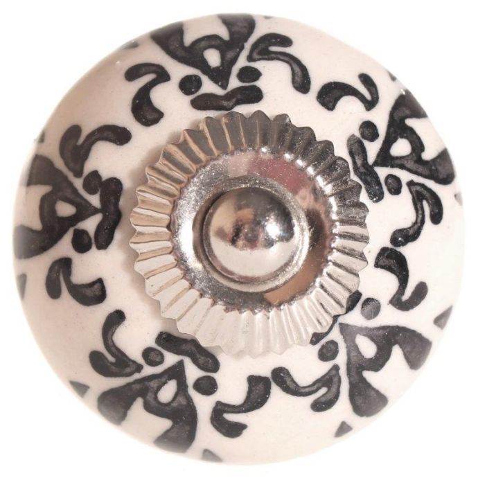 La finesse / Porcelánová úchytka Black Ornament