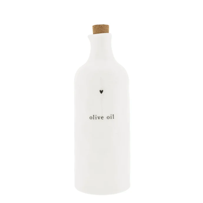 Bastion Collections / Keramická lahev na olivový olej Heart Black 700 ml