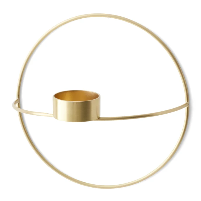 Audo Copenhagen / Nástěnný svícen POV Circle Brass Tealight 20 cm