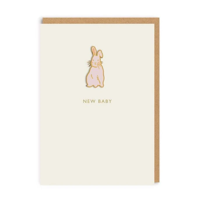 Ohh Deer / Přání k narození miminka New Baby Bunny + odznáček