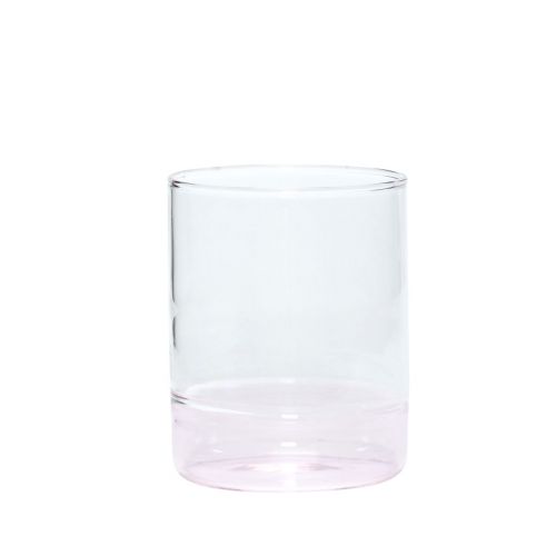 Hübsch / Sklenice na vodu Kiosk Clear/Pink 380 ml