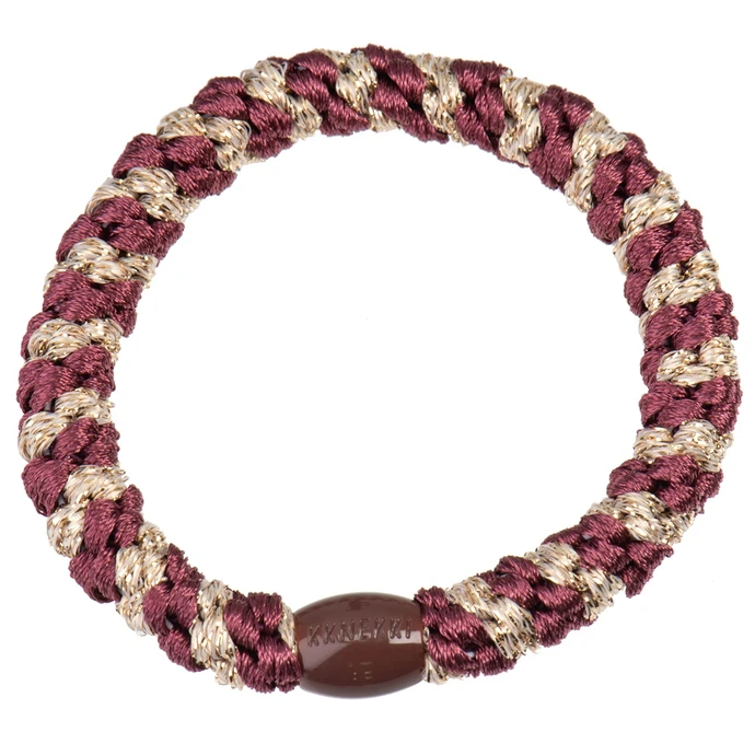 KKNEKKI / Gumička do vlasů Kknekki Rosewood / Beige Glitter