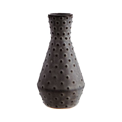 MADAM STOLTZ / Keramická váza Grey Ostrich Dots