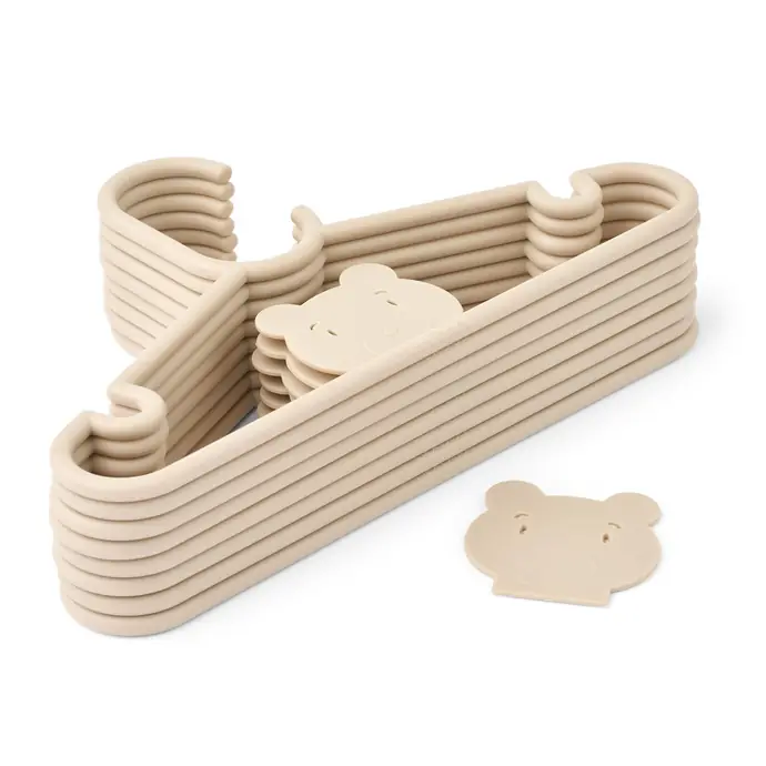 LIEWOOD / Dětská šatní ramínka Falton Mr Bear - set 8 ks
