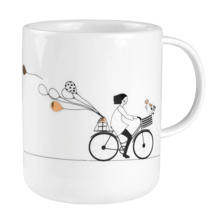 räder / Porcelánový hrnček Ride a Bike