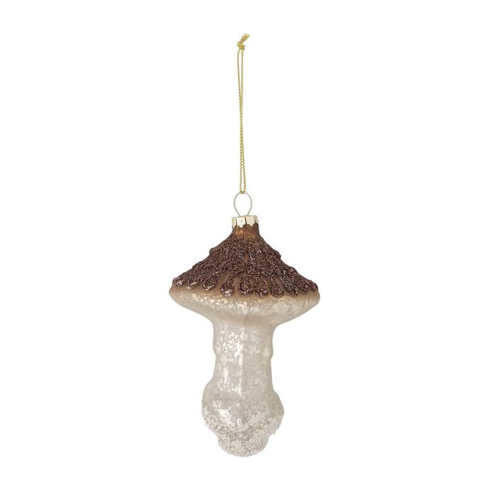 Bloomingville / Sklenená vianočná ozdoba Mahela Brown 12 cm