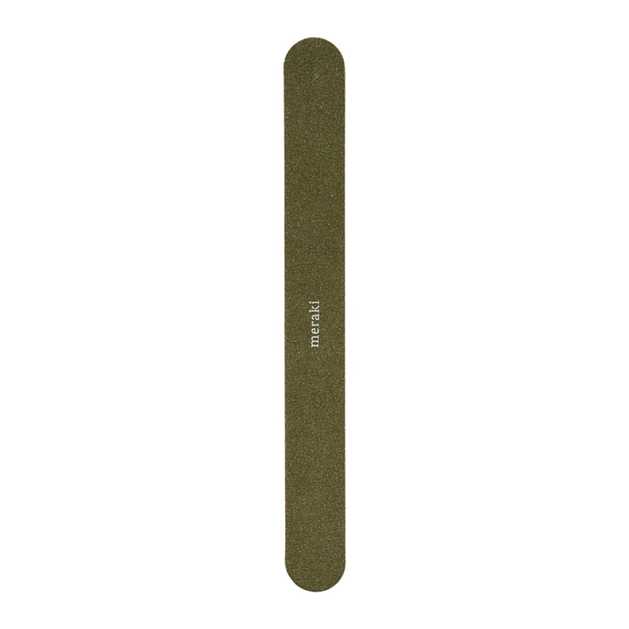 meraki / Dřevěný pilník na nehty Dark Green - set 3ks