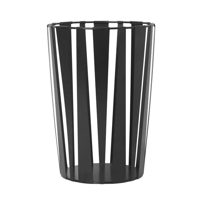 Ferm Living / Kovový odpadkový koš Rob Basket Black
