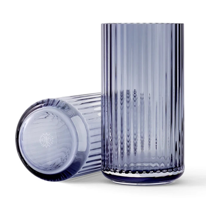 LYNGBY / Skleněná váza Vase Blue 20 cm