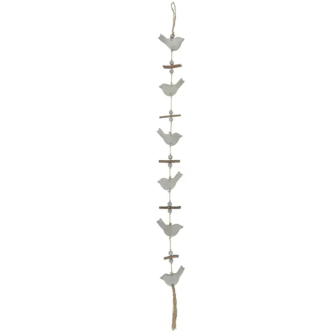 IB LAURSEN / Závesná dekorácia Birds on String Grey