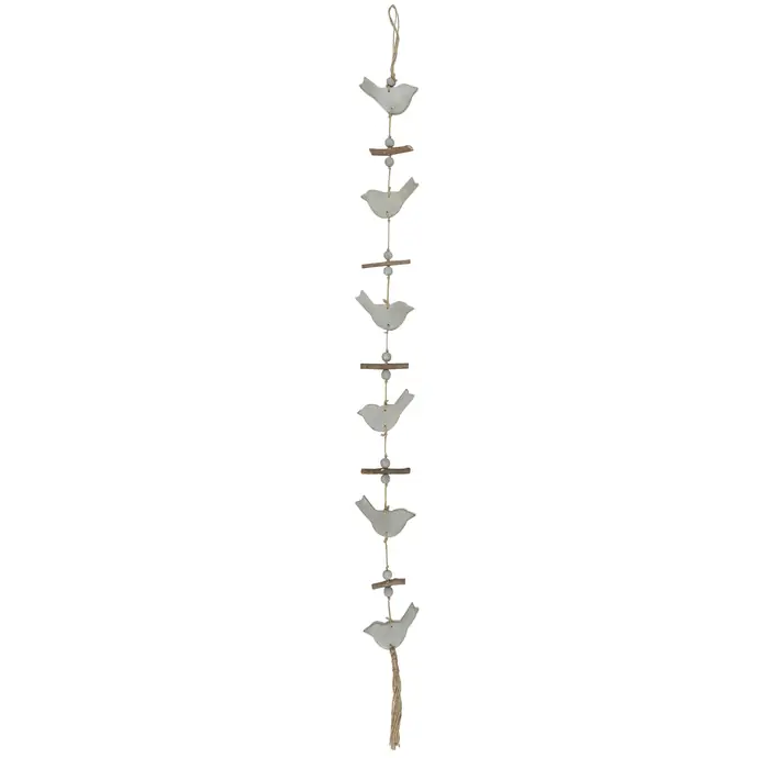 Ib Laursen / Závesná dekorácia Birds on String Grey