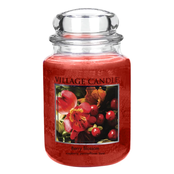 VILLAGE CANDLE / Svíčka ve skle Berry Blossom - velká