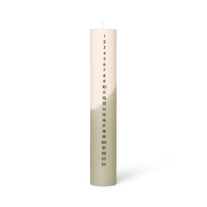 ferm LIVING / Adventní svíčka s čísly Sage 30cm