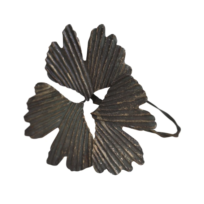 Chic Antique / Kroužek na ubrousky Antique Brass Leaves