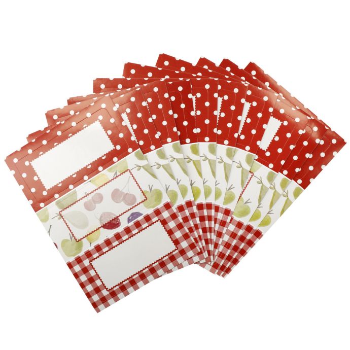Kitchen Craft / Sada lepiacich štítkov na zaváraniny Red - 30 ks