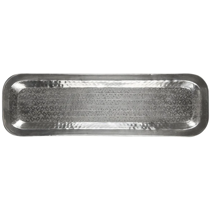 Ib Laursen / Kovový tác Oblong Leaf Antique Silver