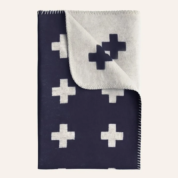 Pia Wallén / Deka Cross Blanket Navy 150x250