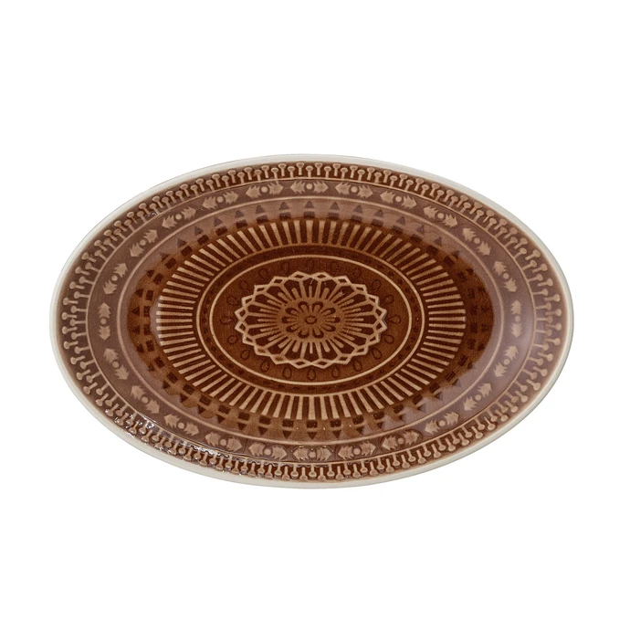Bloomingville / Servírovací tanier Rani Brown 22 cm