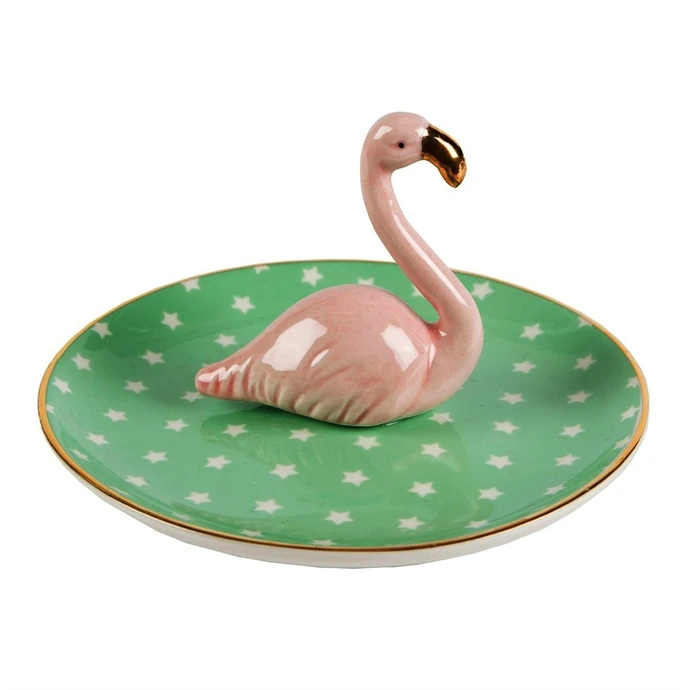 sass & belle / Keramický talířek na šperky Flamingo 13 cm