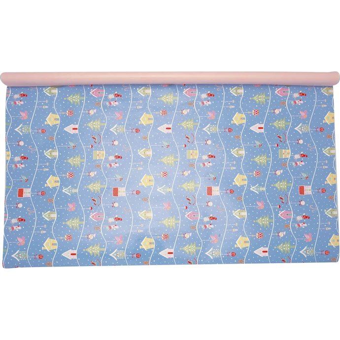 GREEN GATE / Baliaci papier Laura Christmas Dusty Blue - 6 m