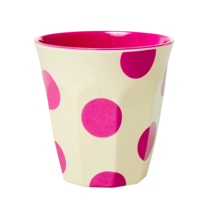 rice / Melamínová šálka Fuchsia Dots 250 ml