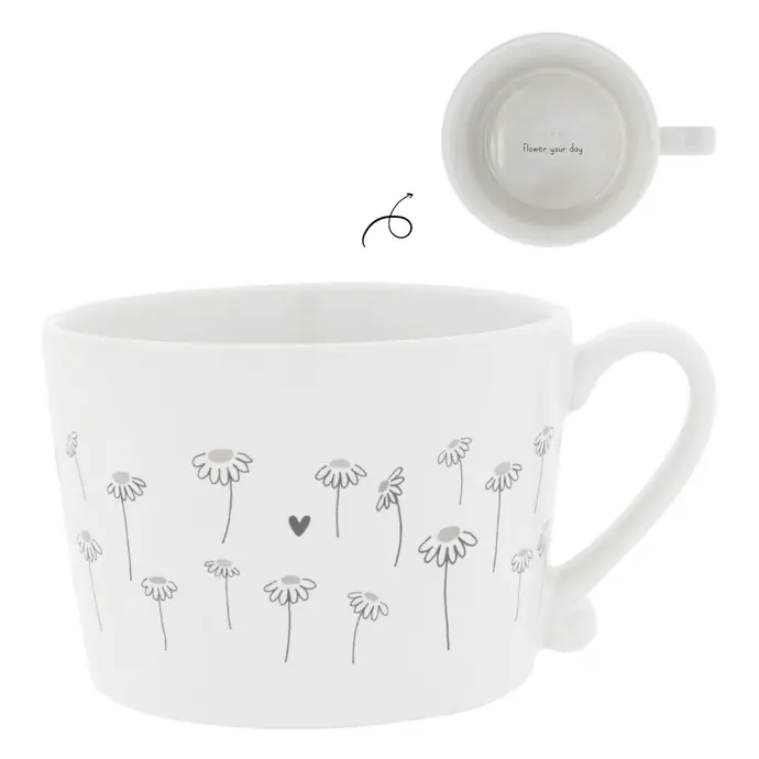 Bastion Collections / Keramický hrnek White Daisies 300 ml