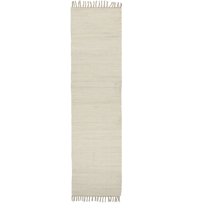 IB LAURSEN / Bavlnený behúň na podlahu Cream 250 x 60 cm