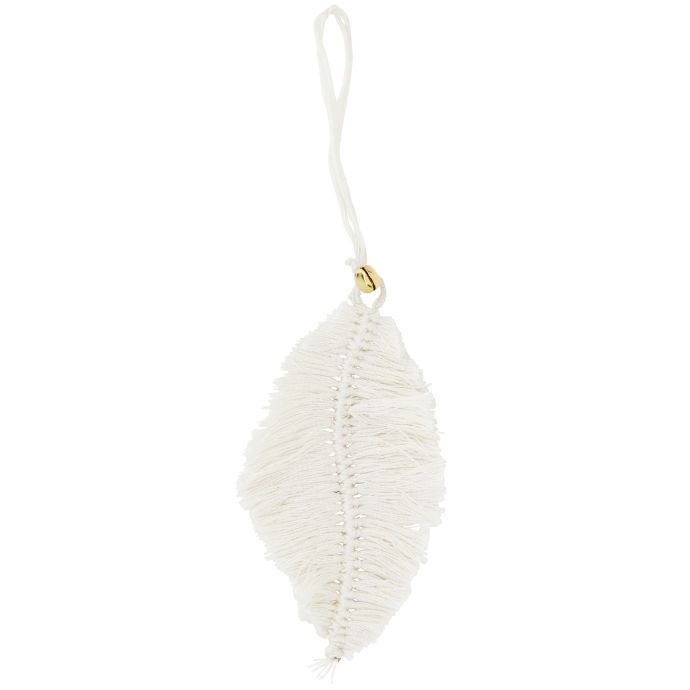 MADAM STOLTZ / Závěsný bavlněný list Off White