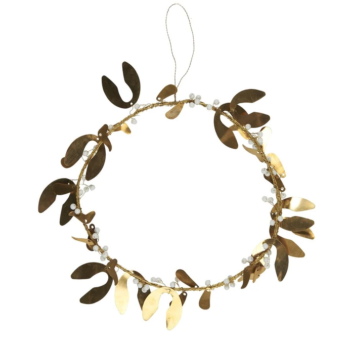 Ib Laursen / Dekorativní věnec Mistletoe Brass 20 cm