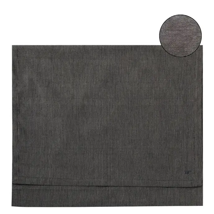 Bastion Collections / Bavlněný běhoun Natural Black Chambray 50×160 cm