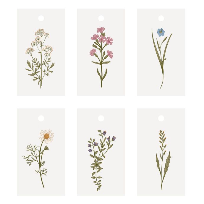 IB LAURSEN / Papírový štítek Flower Designs