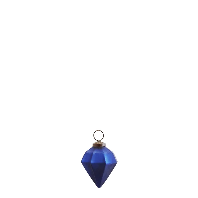 MADAM STOLTZ / Vianočná ozdoba Diamond matt navy dark blue - menšia