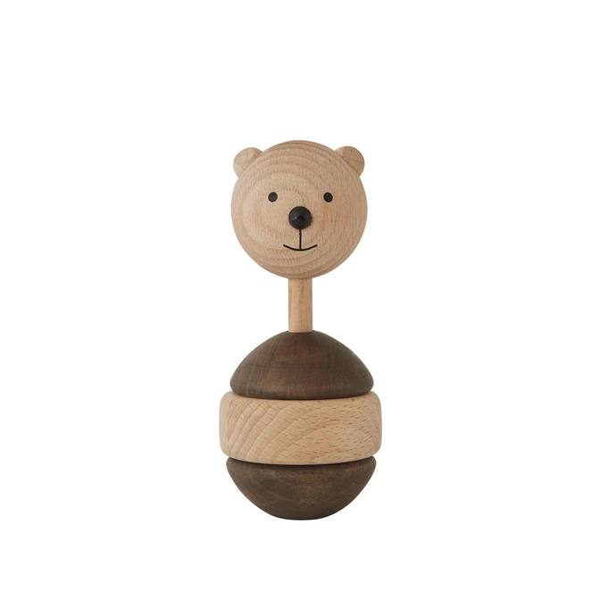 OYOY / Drevená hračka pre bábätká Bear Rattle