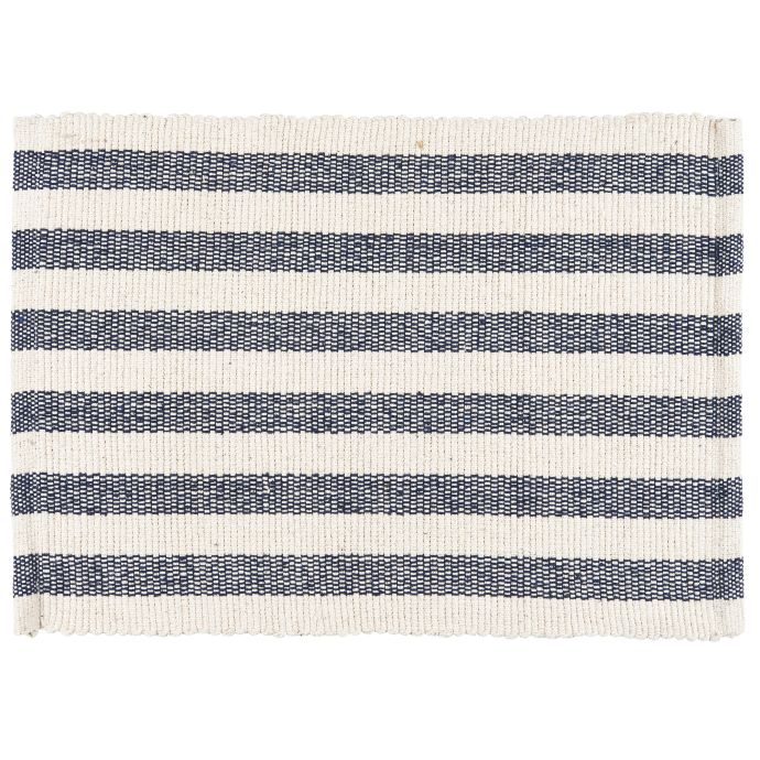 IB LAURSEN / Bavlnené prestieranie Dark Blue Stripes