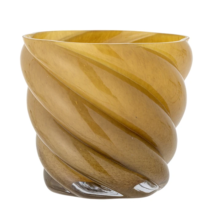 Bloomingville / Sklenený obal na kvetináč Callo Yellow Glass