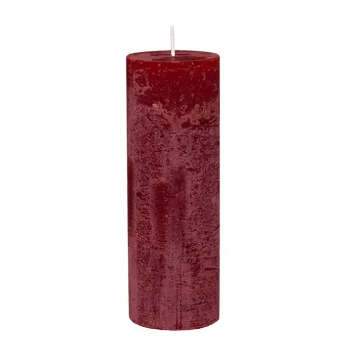 Chic Antique / Kulatá svíčka Macon Rustic Dark Red 20 cm