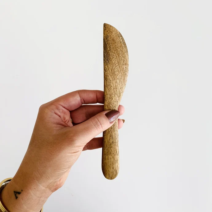 MADAM STOLTZ / Dřevěný nůž Mango Wood 18 cm